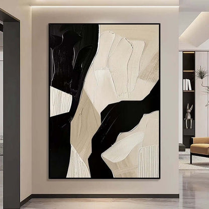 Shadow and Form: A Bold Minimalist Abstract Wall Art for a Modern Space