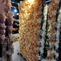 8ft*8ft Flower Wall for Wedding Glowers 3D Artificial Backdrop Flower Wall