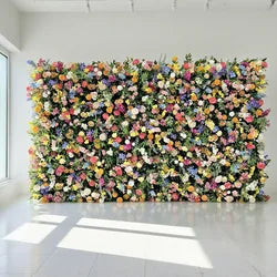 Heavy Duty Wrinkle-Free Outdoor Artificial Flower Wall Backdrop for Wedding Reception
