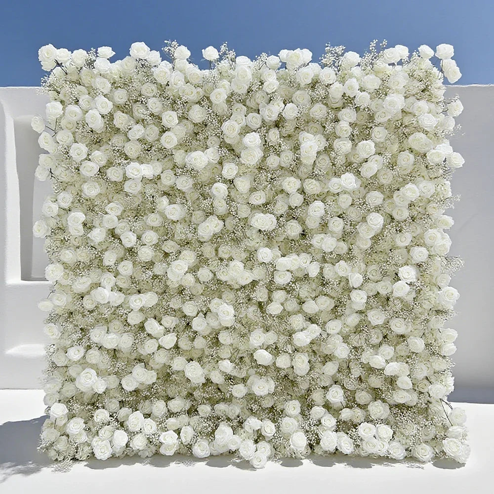 New Design Premium Faux Flower Wall for Luxury Wedding Decoration and Photo Studios