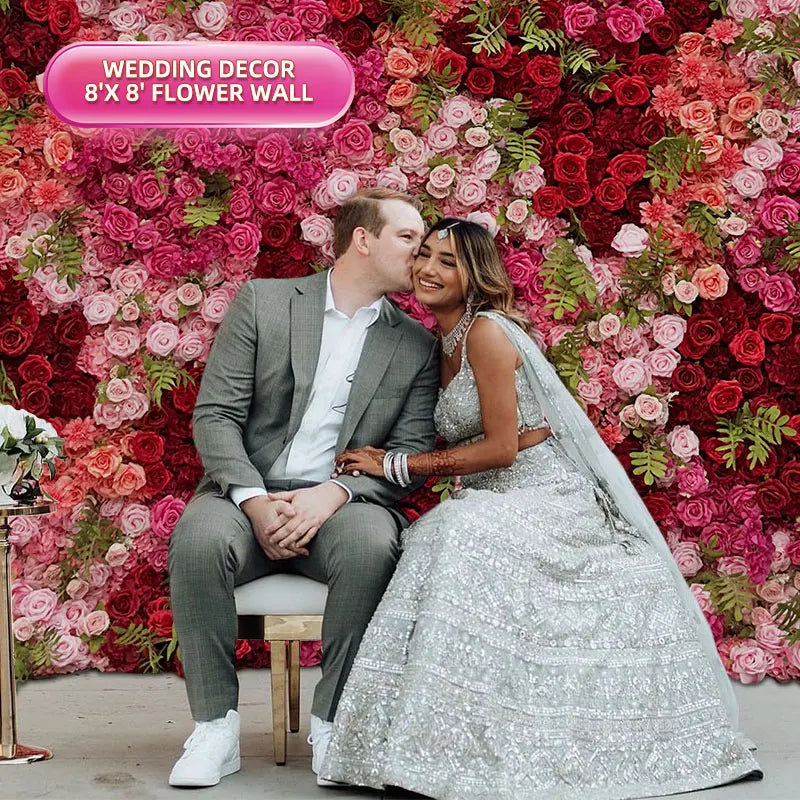 New Arrival Premium Hydrangea Artificial Flower Wall for Modern Wedding Decoration Backdrop