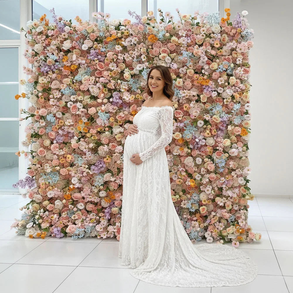 Waterproof Sun-Proof UV Resistant Artificial Flower Wall Panel for Outdoor Wedding Party