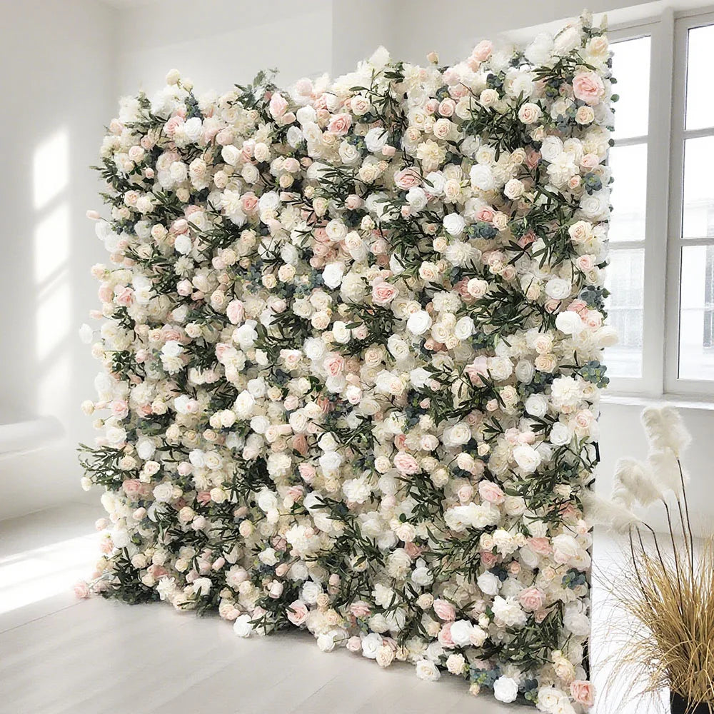 Wholesale New Materials Like Eco-Friendly Artificial Flower Wall for Wedding Decoration