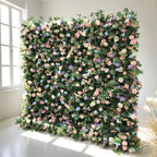 Heavy Duty Wrinkle-Free Outdoor Artificial Flower Wall Backdrop for Wedding Reception