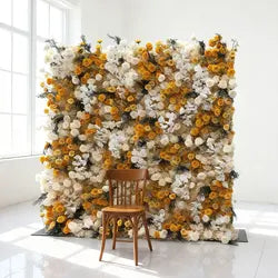 2025 Hot Style Rollable Artificial Flower Wall for Wedding Photo Booth Decoration