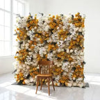 2025 Hot Style Rollable Artificial Flower Wall for Wedding Photo Booth Decoration