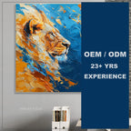 3d Wall Art for 5 Stars Hotel Large Modern Canvas Lion Painting Wall Art Artworks for Project Canvas Oil Painting