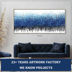 Modern Large Textured Abstract Painting for Property Developer by Acrylic Paint