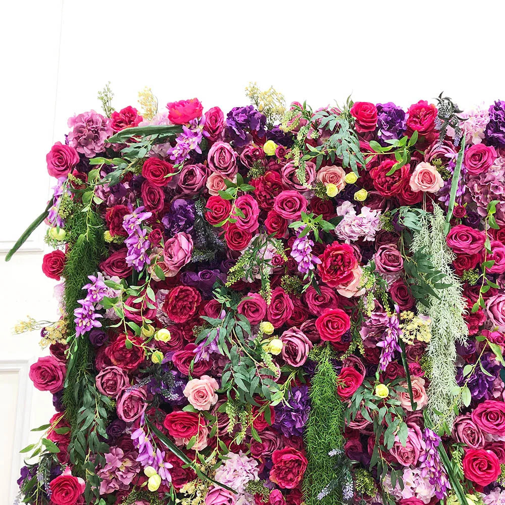 Factory Direct Sale Custom-Built Realistic Peony Artificial Floral Wall for Wedding Decoration