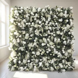Special Offer on Explosive Models of Elegant Modern Romantic Artificial Flower Wall for Wedding Reception-New Arrival - 2ft x 8ft / 5D roses+hydrangeas+leaf