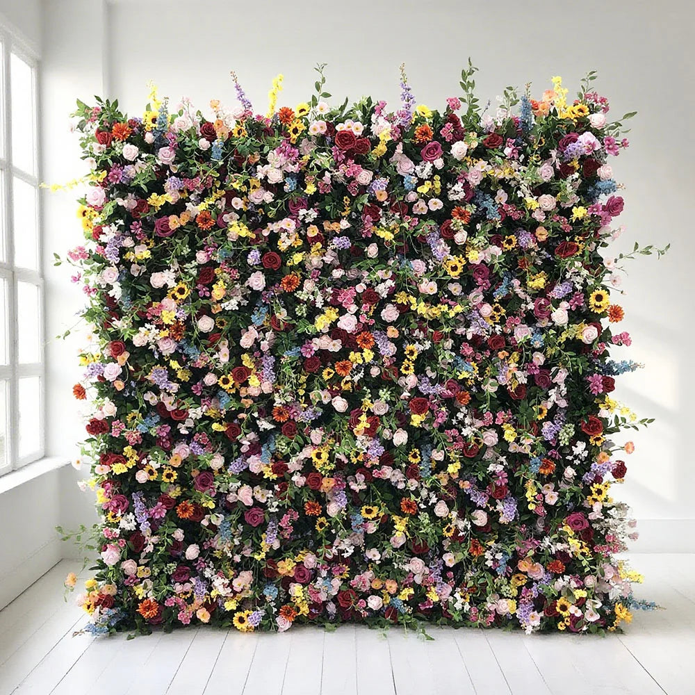 Time-Limited Surprise Price Best Selling Modern Faux Artificial Flower Wall Carton Packed for Wedding