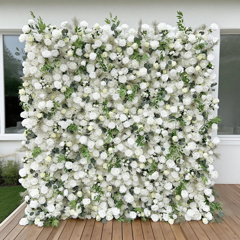 New Arrival Romantic Modern Detachable Artificial Flower Wall Wedding Decoration Backdrop