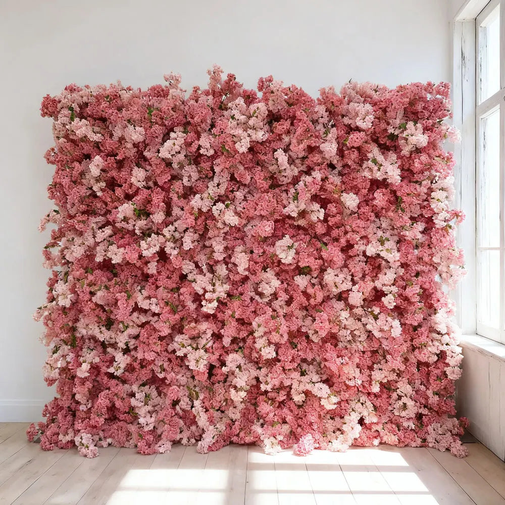 2025 New Customization Modern Style UV-Resistant Artificial Flower Wall Backdrop for Wedding Reception