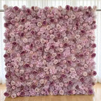 GNW Flower Wall 8ft X 8ft Silk 3D Flowers Wall Backdrop Roll up Roses Long-Lasting Wall Panel Background