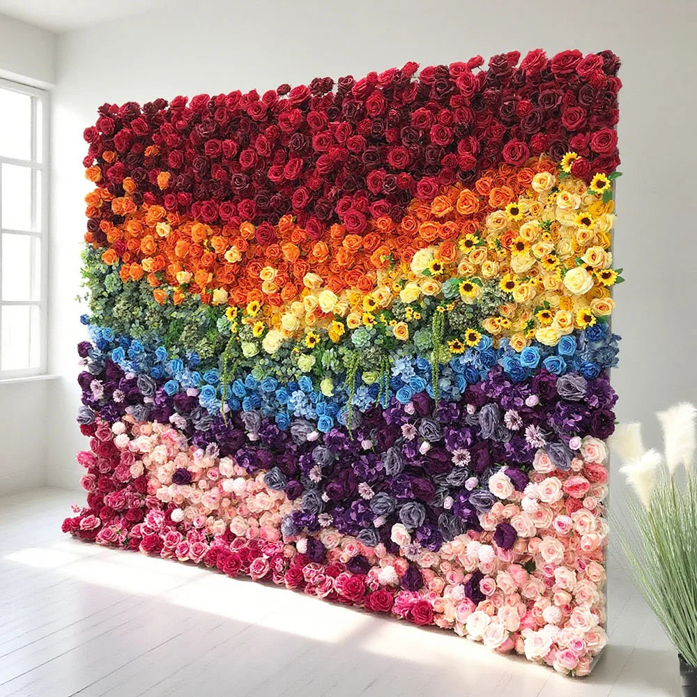 Direct Sales Factory Wholesale Modern Classic Durable Silk Flower Wall Carton Packed for Wedding and Event Decoration