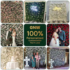 GNW Flower Wall 8ft X 8ft Silk 3D Flowers Wall Backdrop Roll up Roses Long-Lasting Wall Panel Background