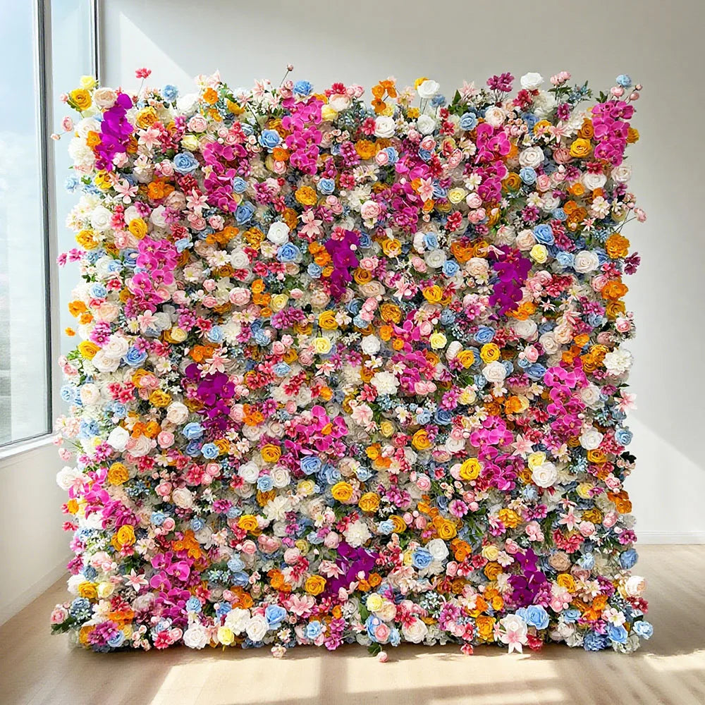 Wholesale Hot Sale Best Price Durable Rollable Modern Classic Faux Flower Wall with Carton Packing for Wedding Decoration
