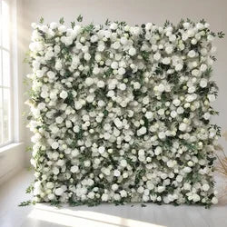 New Arrival Romantic Modern Detachable Artificial Flower Wall Wedding Decoration Backdrop - 2ft x 8ft / 5D roses+hydrangeas+leaf