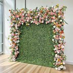 Customized Size and Color Artificial Flower Wall Backdrop for Wedding Events