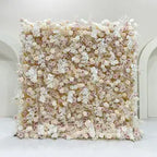 GNW Custom New Design Hot Selling Luxury Champagne Flower Wall for Wedding & Event Stage Backdrop