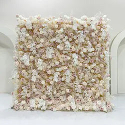 GNW Custom New Design Hot Selling Luxury Champagne Flower Wall for Wedding & Event Stage Backdrop
