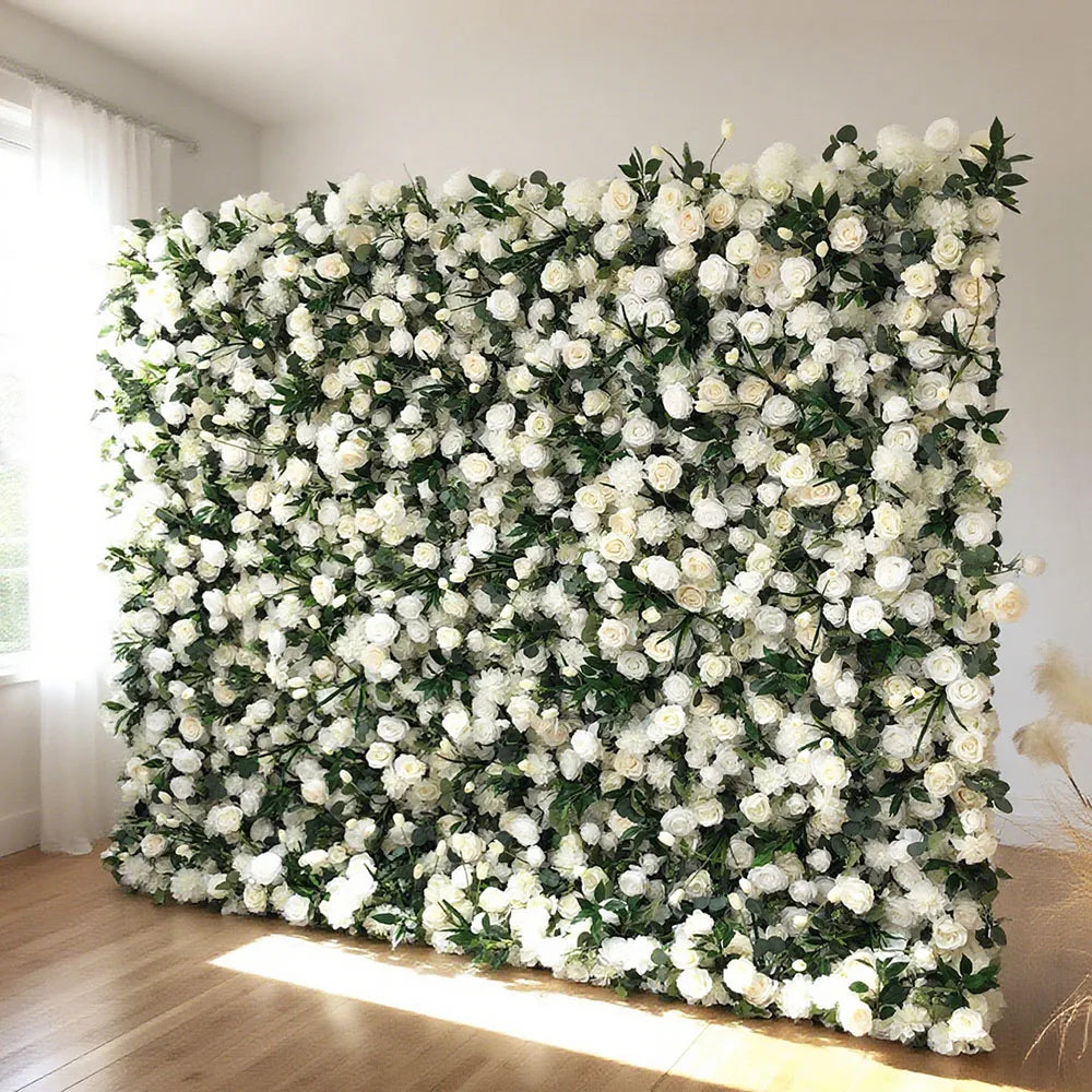 High-Quality Craftsmanship Realistic Skin-Safe Artificial Flower Wall for Wedding Events