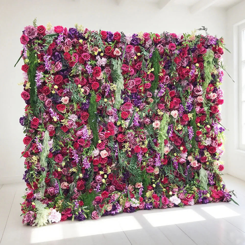 Factory Direct Sale Custom-Built Realistic Peony Artificial Floral Wall for Wedding Decoration