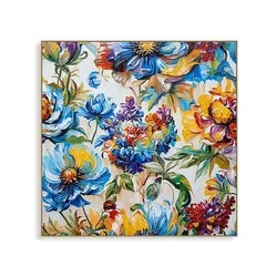 3d Textured Abstract Large Oil Painting for Living Room Home Hotel Cafe Modern Wall Art Decoration - KNIFE133 / 60x60cm(23.62x23.62in)