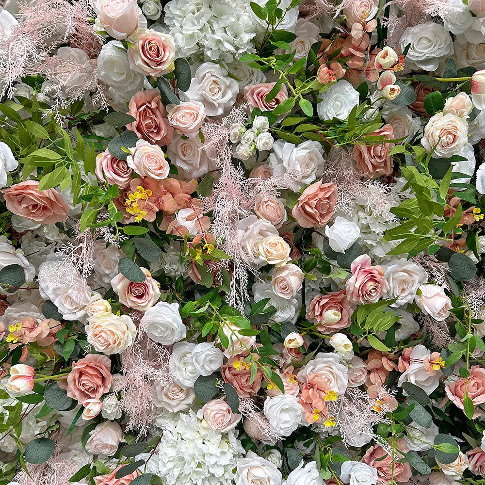 Tailored Modern Classic Silk Flower Wall Backdrop Customized Size & Color Carton Packed for Professional Wedding Decorations