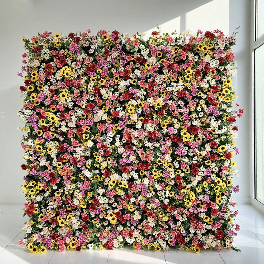 Customizable Modern Classic Realistic Artificial Flower Wall Backdrop for Wedding Baby Shower Party Decoration Carton Packed