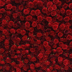 8ft *8ft Customized 3D Roll up Artificial Red Rose Wedding Decor Cloth Bottom Flower Wall
