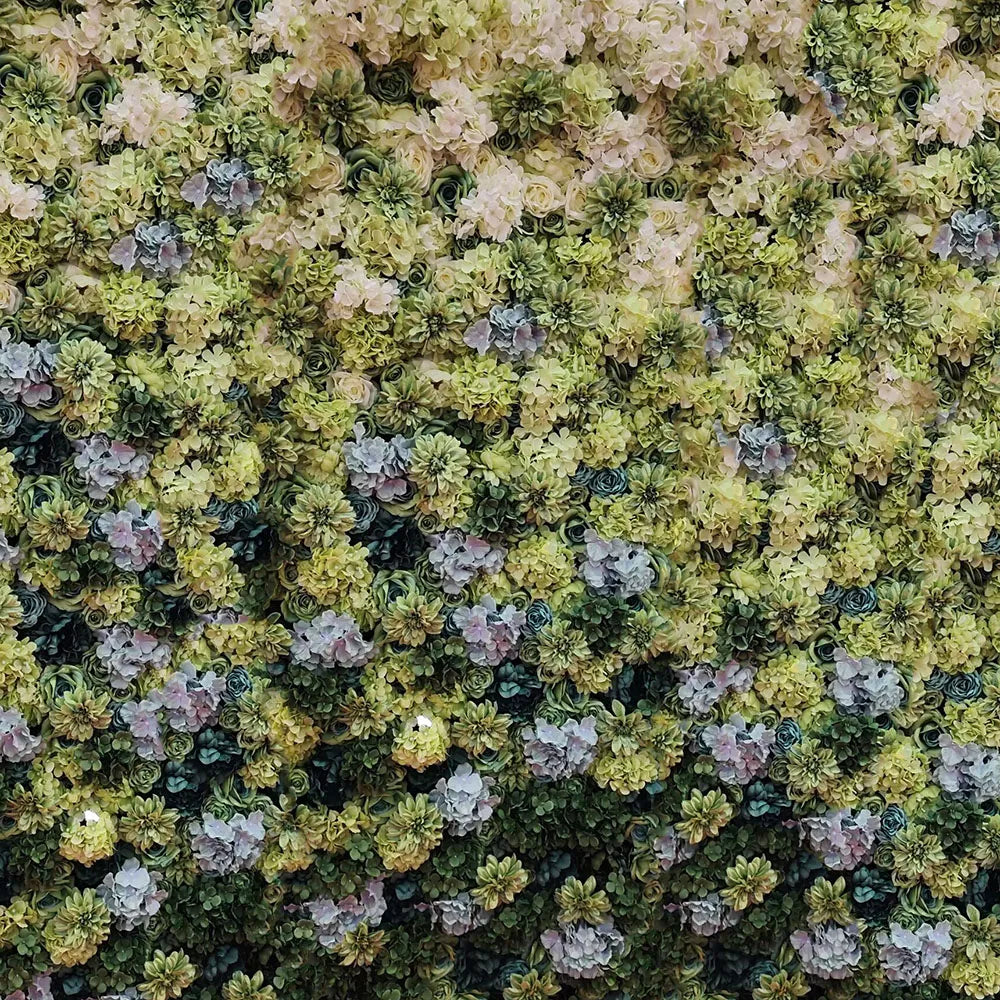 8ft*8ft Flower Wall for Wedding Glowers 3D Artificial Backdrop Flower Wall