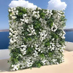 Factory Price Artificial Flower Wall for Wedding Decoration No Middleman Cost - 2ft x 8ft / 5D roses+baby breath+leaf