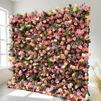 GNW Synthetic Flowers Wholesale Silk Flower Backdrop Artificial Roll up Flower Wall Decoration for Wedding Event Party