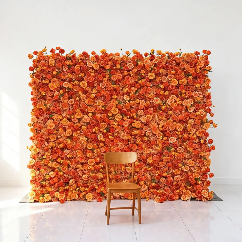 2025 New Materials Lightweight Artificial Flower Wall for Easy Wedding Decoration Setup