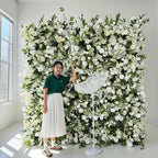 New Arrival Romantic Modern Detachable Artificial Flower Wall Wedding Decoration Backdrop