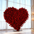 Wholesale Flower Walls Artificial Silk Heart Flower Wall Red Heart Shaped Floral Wall Backdrop for Wedding Background Decoration