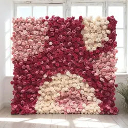 New in 2025 Premium Realistic Silk Floral Artificial Flower Wall for Luxury Wedding Decoration