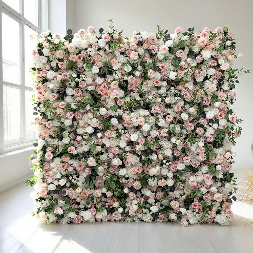 Wholesale New Materials Like Eco-Friendly Artificial Flower Wall for Wedding Decoration