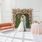 Customized Size and Color Artificial Flower Wall Backdrop for Wedding Events