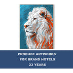 Hospitality and Fit-out Projects Modern Wall Decor Handmade Canvas Acrylic Abstract Wall Art 3D Textured Animal Paintings