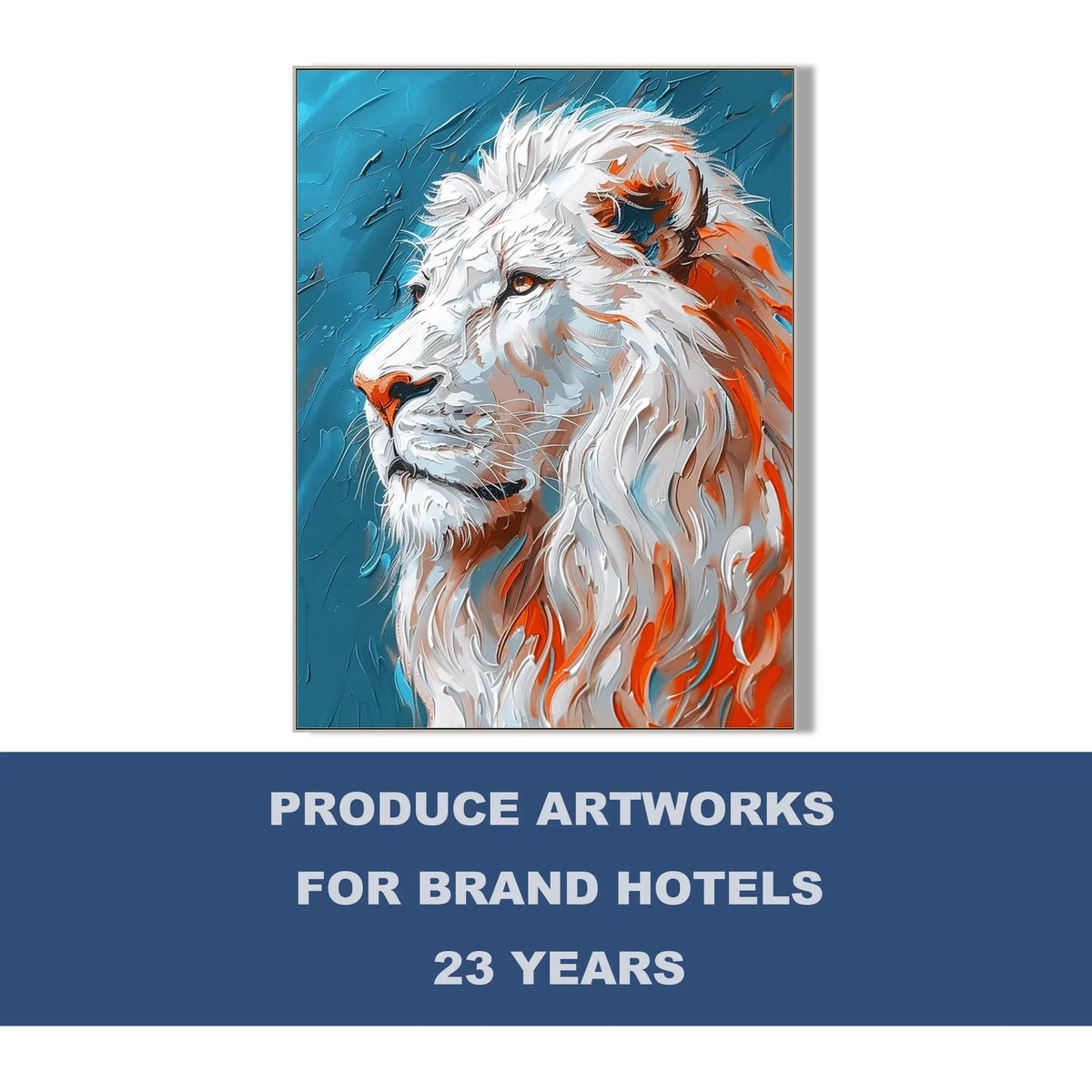 Hospitality and Fit-out Projects Modern Wall Decor Handmade Canvas Acrylic Abstract Wall Art 3D Textured Animal Paintings