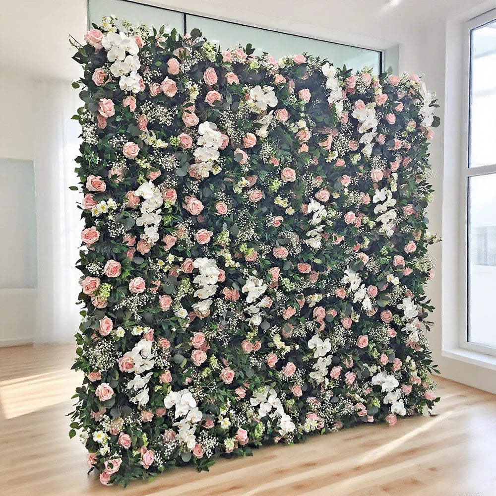 Made-to-order Modern Classic Faux Artificial Flower Wall in Carton for Exclusive Wedding Decoration Themes