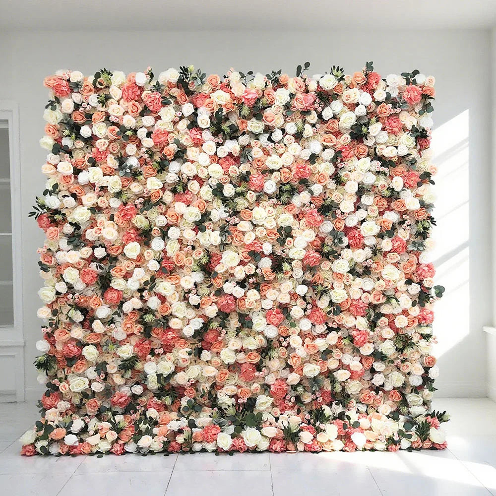 Best Selling Modern Classic 3D Daisy Silk Artificial Flower Wall Backdrop with Customizable Size Color for Wedding Events Carton