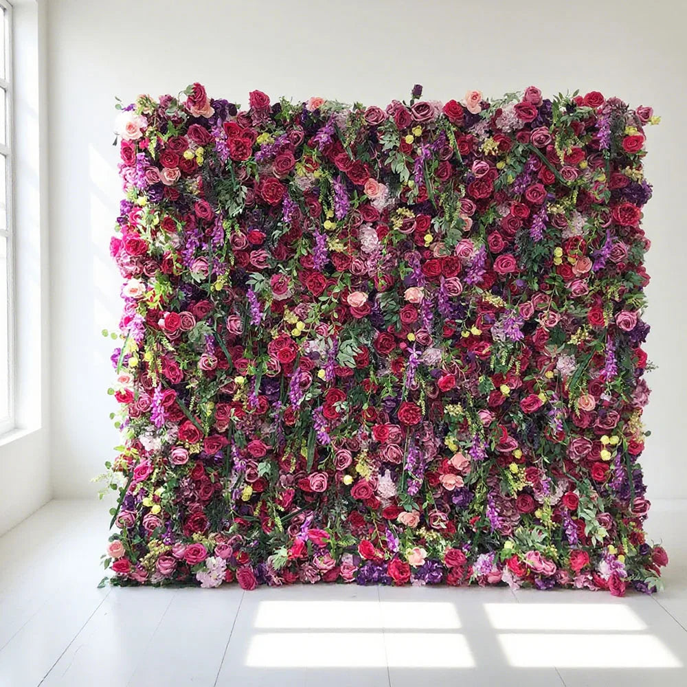 Factory Direct Sale Custom-Built Realistic Peony Artificial Floral Wall for Wedding Decoration