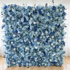 GNW Flower Wall 8ft X 8ft Silk 3D Flowers Wall Backdrop Roll up Roses Long-Lasting Wall Panel Background - 1 Square Meter / colorful 1