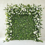 GNW Green Flower Wall Backdrop 8ftx8ft Roll up Green Wall Decor Artificial Plant Wall Wedding Backdrop