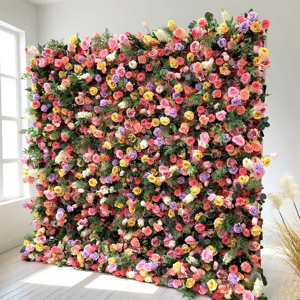 Premium Eco-Friendly Reusable Modern Classic Artificial Flower Wall Carton Packed for Sustainable Wedding Decoration