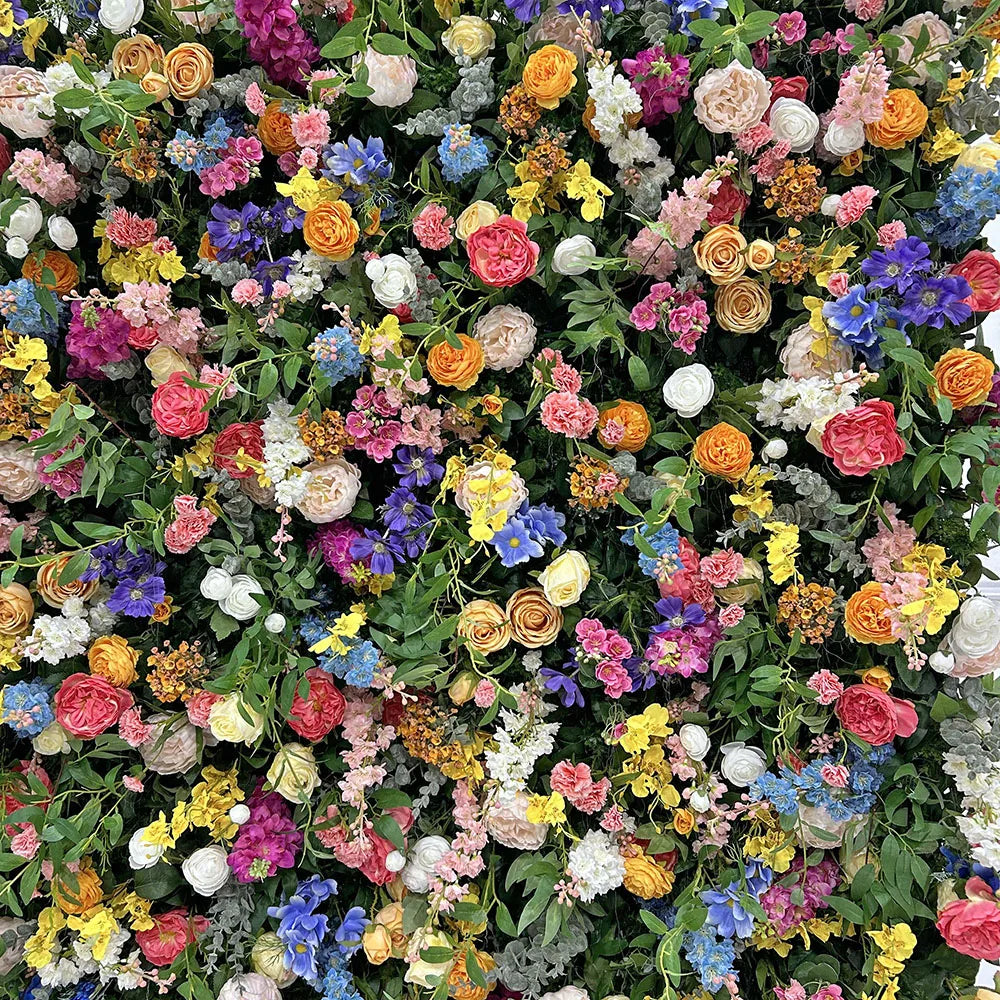 Heavy Duty Wrinkle-Free Outdoor Artificial Flower Wall Backdrop for Wedding Reception