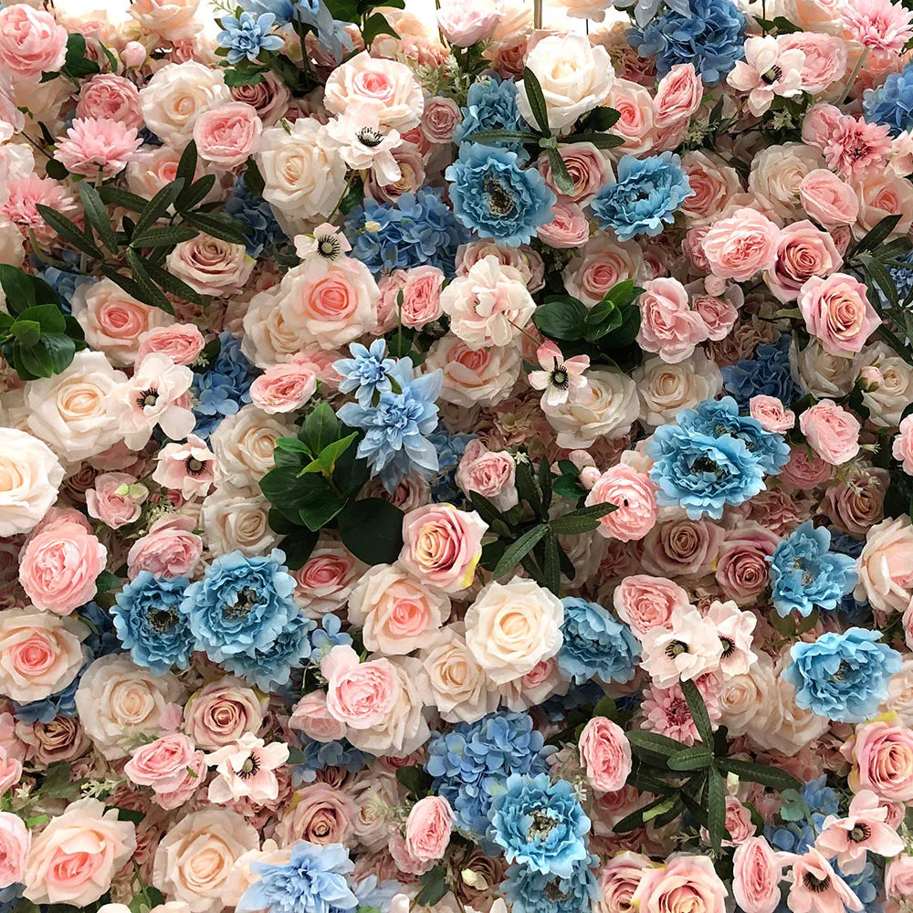 2025 New Innovations Modern Classic Shape-Retaining Silk Artificial Flower Wall for Flawless Wedding Baby Shower Carton Packed